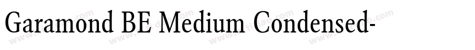 Garamond BE Medium Condensed字体转换